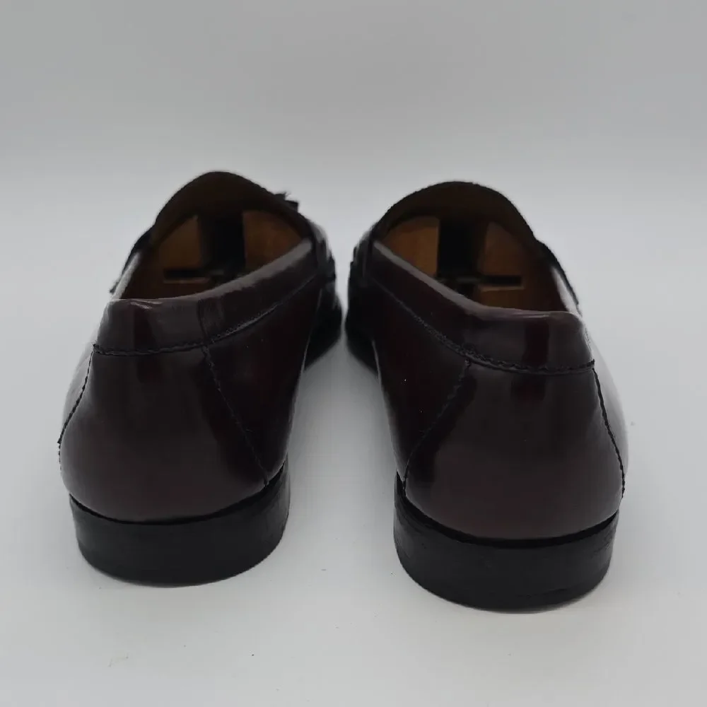 Cole Haan Men's Tassel Loafers in Burgundy Leather